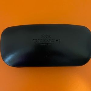 New Coach New York Black Hard Clamshell Eye Glass Case